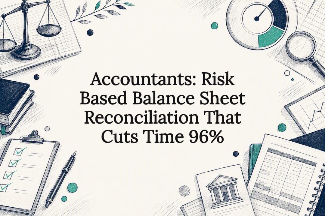 Accountants: Risk Based Balance Sheet Reconciliation That Cuts Time 96%